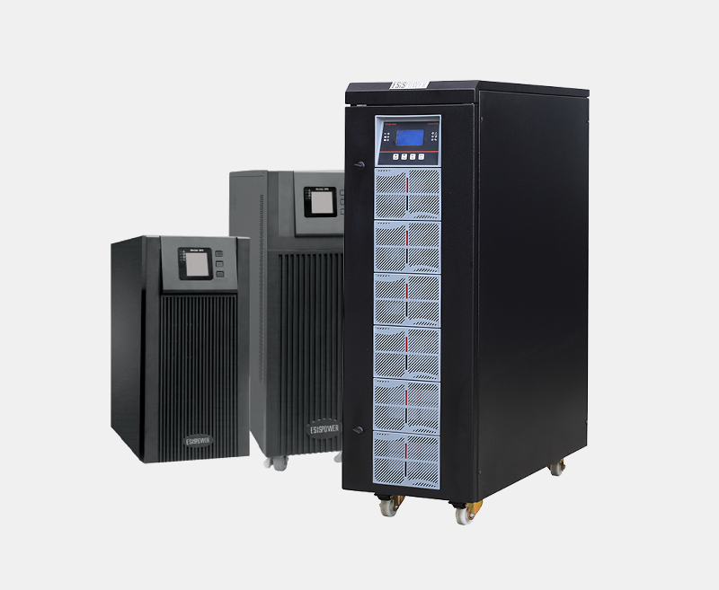 UPS en ligne d´entre triphasé et de sortie monophasé